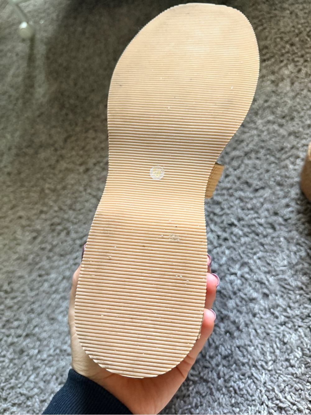 Steve Madden Beige Woven Cork Platform Sandals size 10 - Picture 4 of 7
